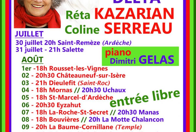 Concert Delta – Coline Serreau/Réta Kazarian à Roche-Saint-Secret-Béconne - 0