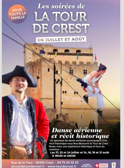 Danse aérienne et récit historique à la Tour de Crest à Crest - 0