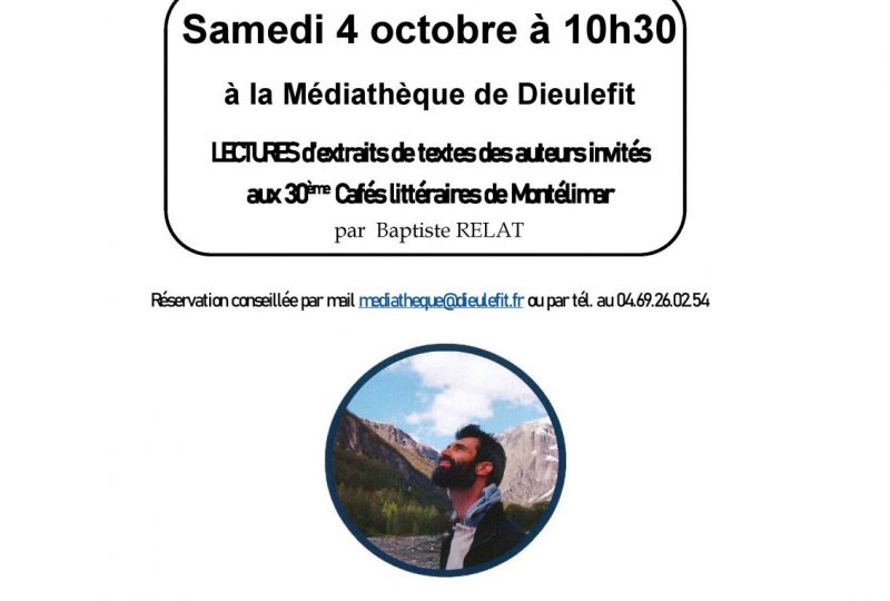 Lectures en amont des Cafés Littéraires de Montélimar à Dieulefit - 0