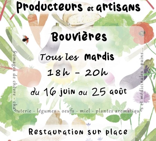 Marché  producteurs et artisans à Bouvières - 0