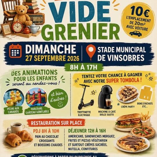 Vide grenier de l’association Trait d’Union à Vinsobres - 0