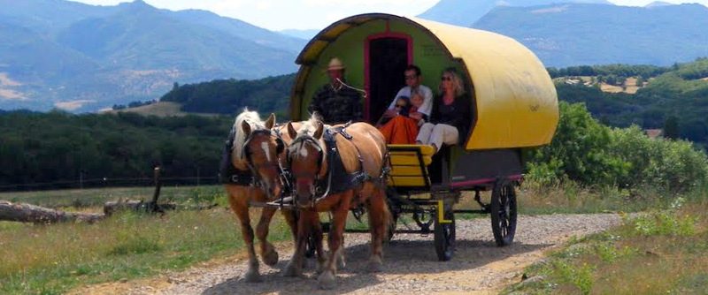 Viertägiger Urlaub im Pferdewagen in Drôme à Le Poët-Célard - 1