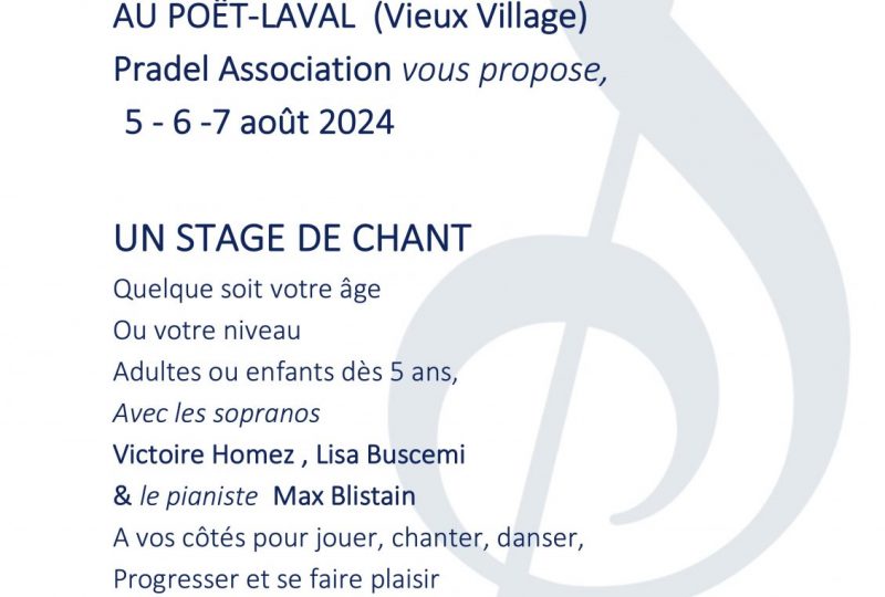 Et si on chantait ? (Stage tout public) à Le Poët-Laval - 0