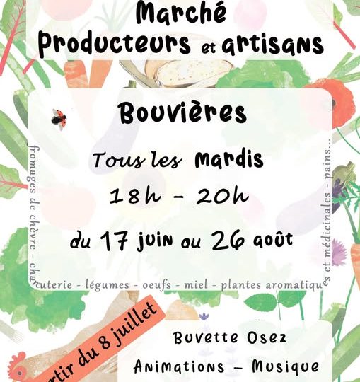 Marché  producteurs et artisans à Bouvières - 0