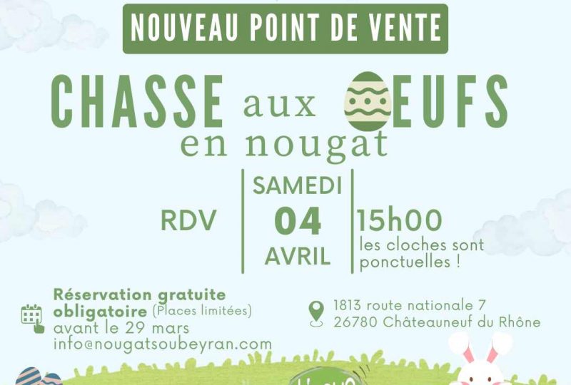 Chasse aux œufs en nougat par Arnaud Soubeyran à Châteauneuf-du-Rhône - 0