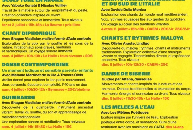 Festival Oasis Bizz’Art : Stages, Ateliers & Masterclass – DANSE DE SIBERIE à Dieulefit - 1