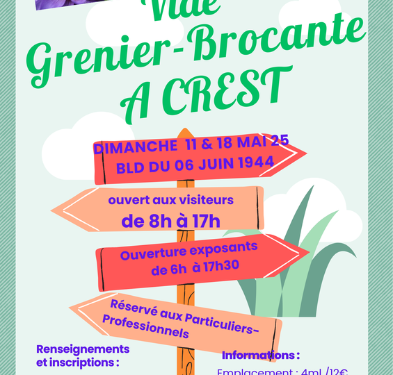 Vide grenier – Brocante à Crest - 0
