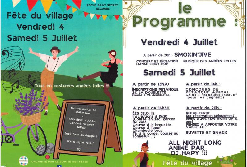 Fête du village à Roche-Saint-Secret-Béconne - 0