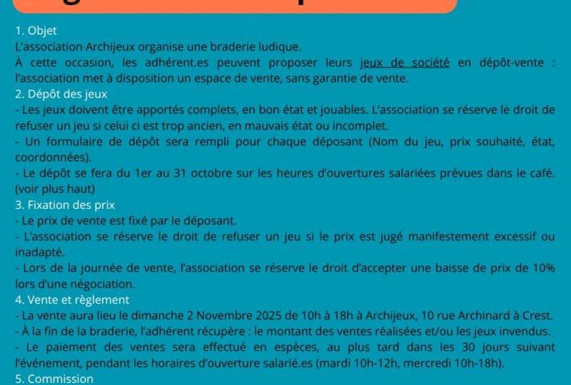 Débarras “Jeux de société” chez Archijeux à Crest - 1