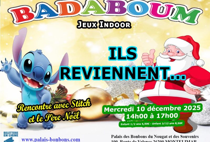 Stitch et le Père Noël à Badaboum à Montélimar - 0