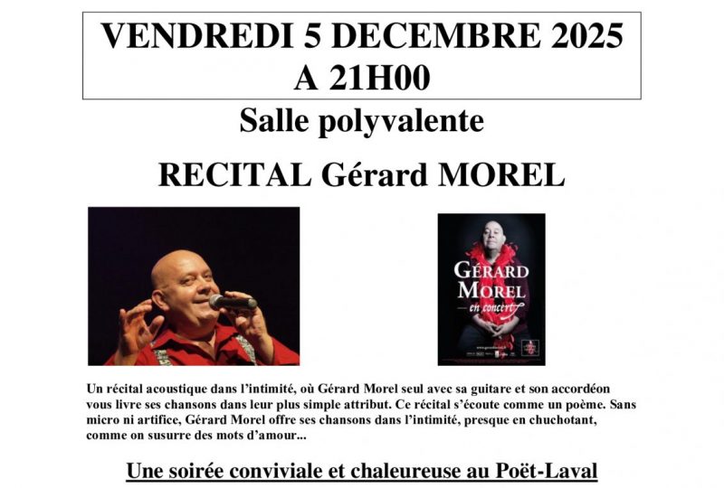 Récital Gérard Morel à Le Poët-Laval - 0