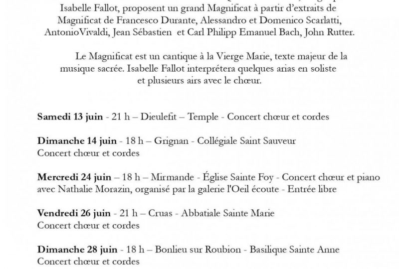 Concerts par l’Ensemble Vocal Altaïr de Dieulefit et Quatuor Grazioso – Programme 2026 à Dieulefit - 1