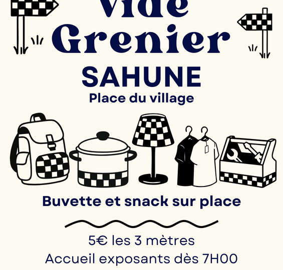 Vide grenier à Sahune - 0