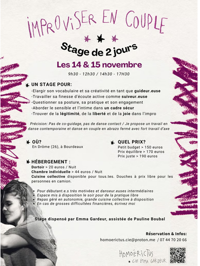 Stage de Danse Cie HOMOERICTUS à Bourdeaux - 0