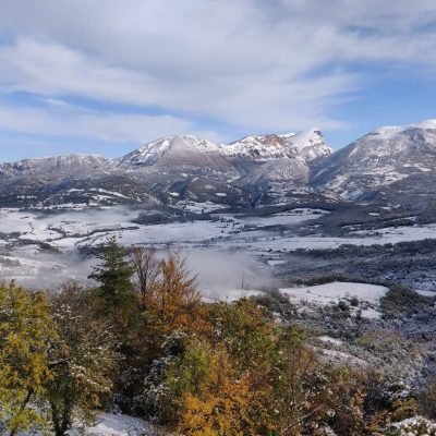 Hiver - montagne - pré- Drome photographie