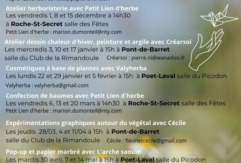 Plantes et papiers – ateliers-interventions-seniors le lien 26 à Pont-de-Barret - 0