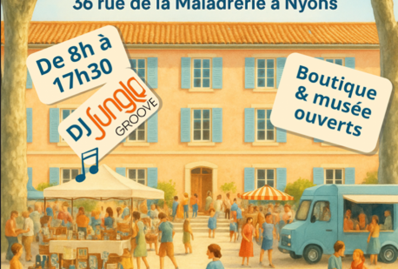 3ème édition du vide grenier de la scourtinerie à Nyons - 0