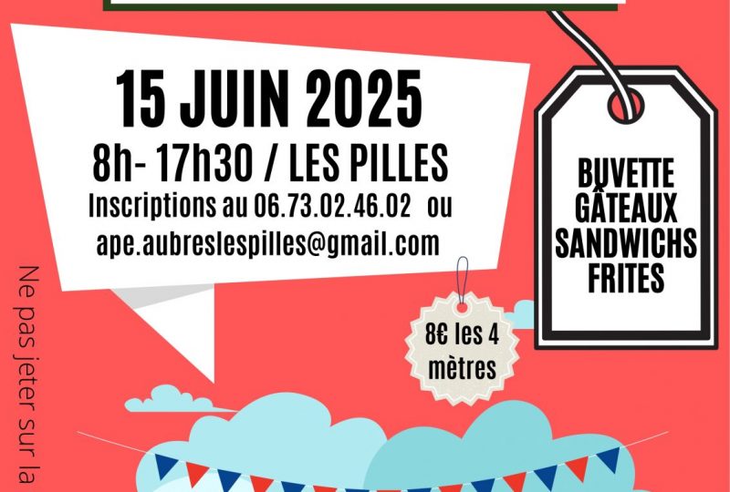 Vide Grenier organisé au profit de l’école Aubres / Les Pilles à Les Pilles - 0