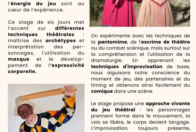 Commedia Dell’Arte. Stage de théâtre et d’improvisation à La Bégude-de-Mazenc - 1