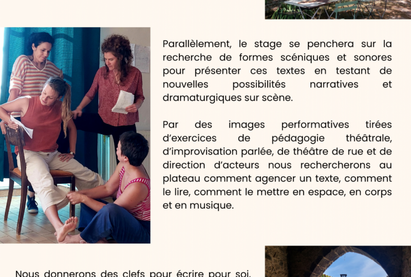 Ecrire c’est facile . Stage d’écriture à La Bégude-de-Mazenc - 1