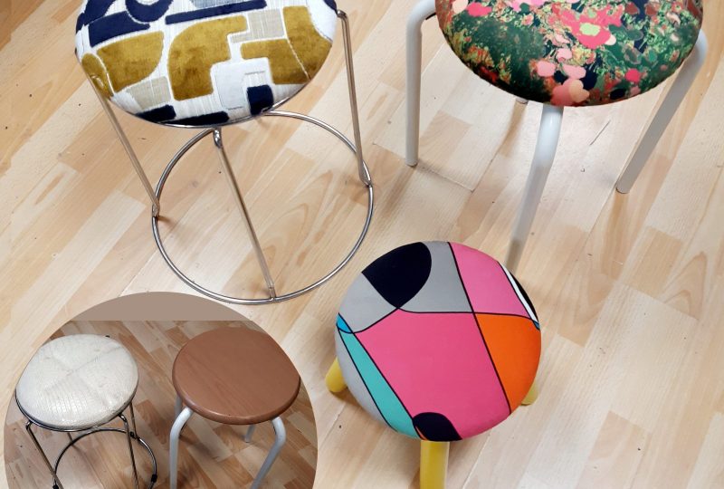 Stage de tapisserie : retapissez un tabouret vintage à Pont-de-Barret - 0