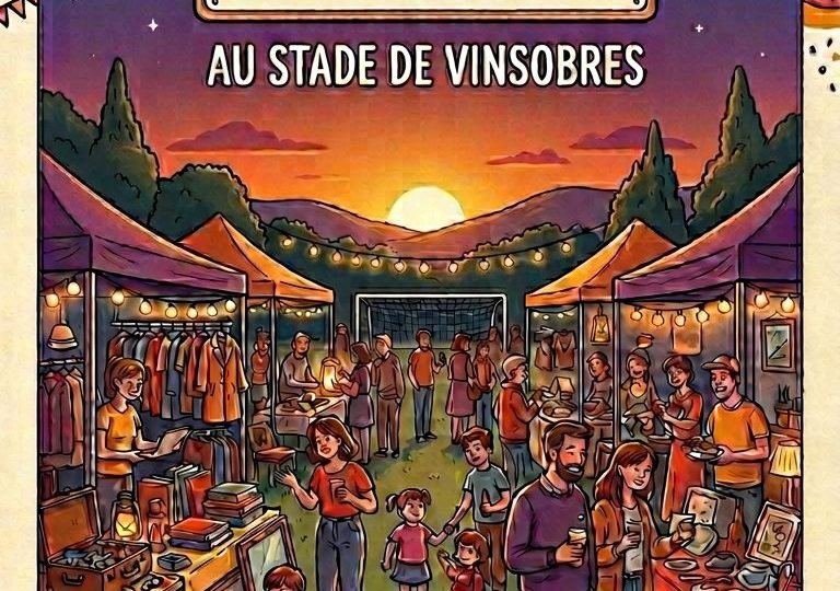 Vide grenier nocturne à Vinsobres - 0