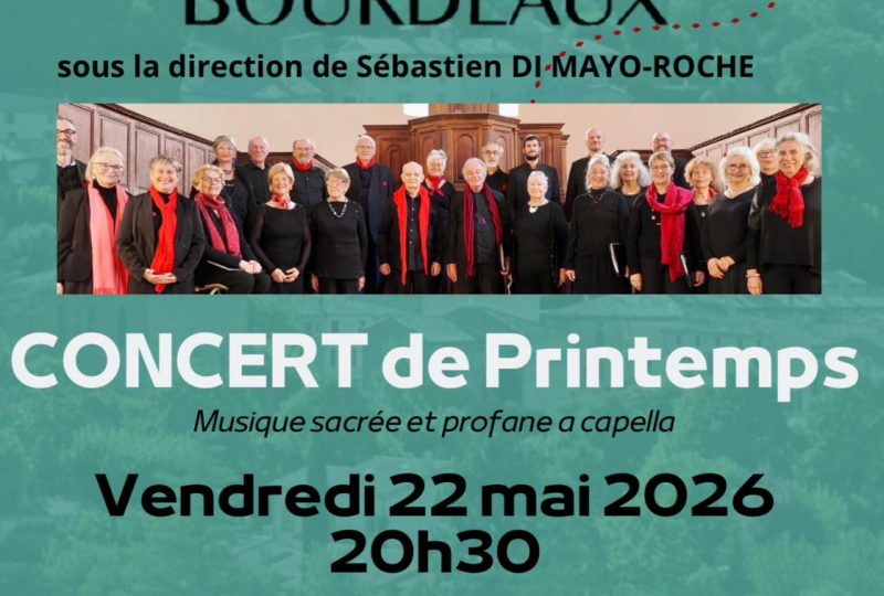 Concert de Vocalis – Chœur du Pays de Bourdeaux à Bourdeaux - 0