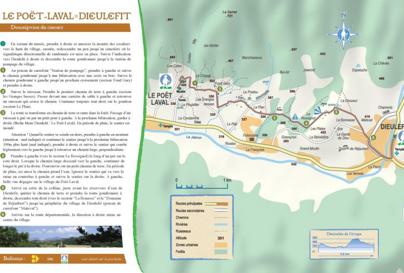 GR 965 Sur les pas des Huguenots – étape 1 : Le Poët Laval – Dieulefit à Le Poët-Laval - 1